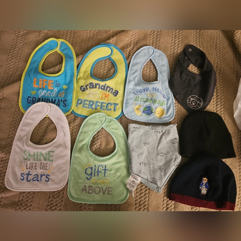 Baby bib/hat bundle